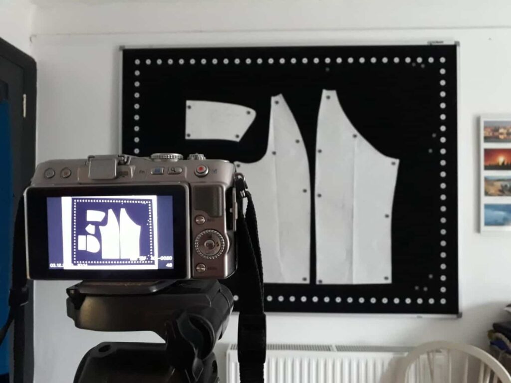Production team digitizing sewing patterns with V‑Shoot for real-time CAD conversion