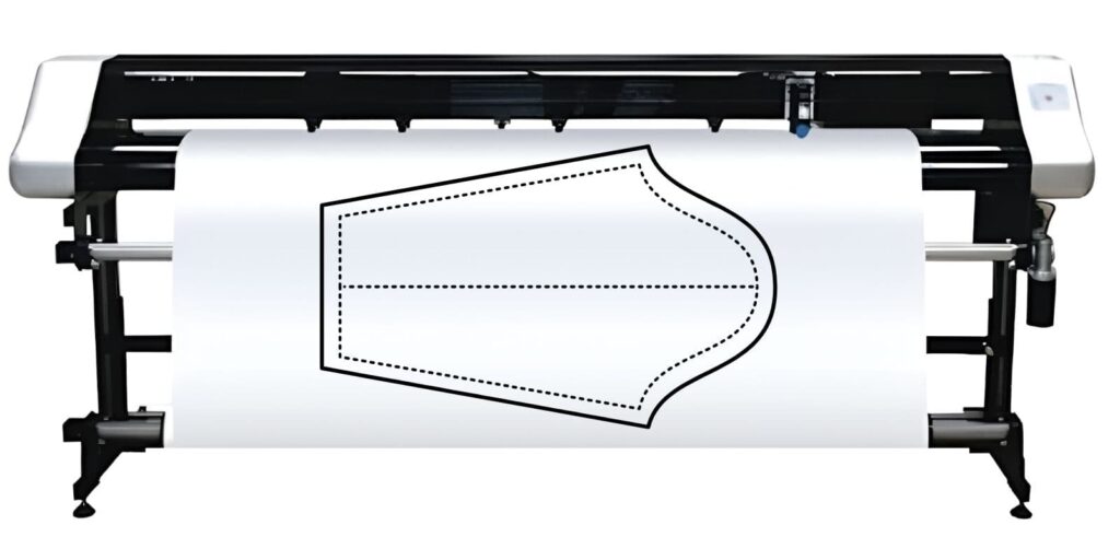 Pattern plotter producing design templates